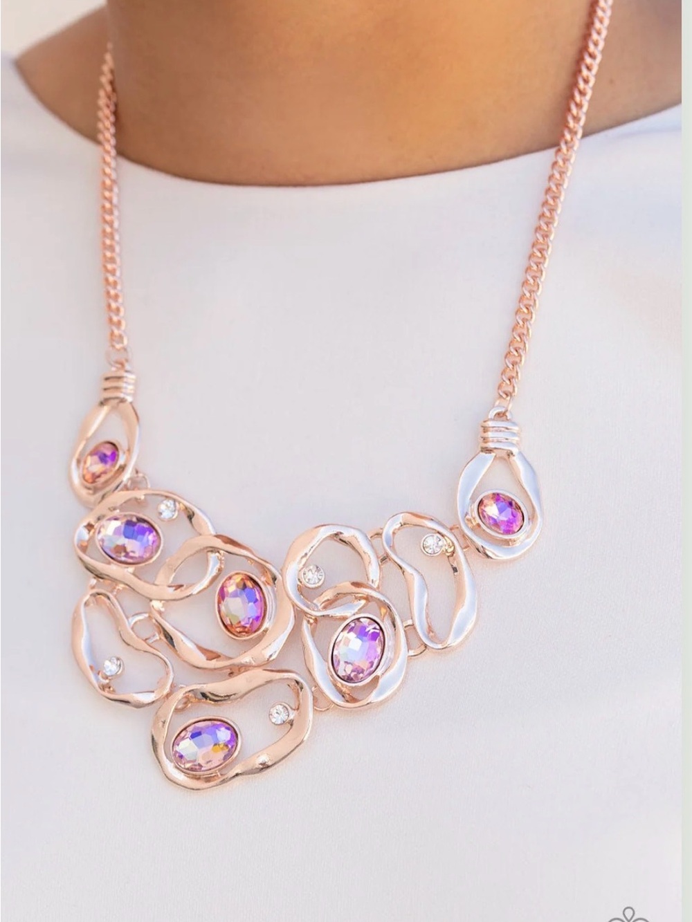 Warp Speed Rose Gold Necklace